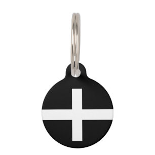 Médaillon Pour Animaux Drapeau de St Piran/drapeau des Cornouailles