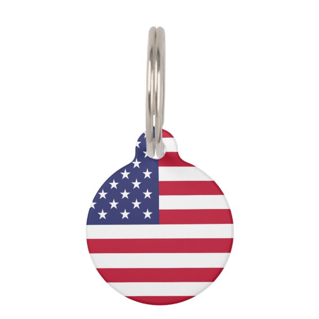 Médaillon Pour Animaux Drapeau des États-Unis d'Amérique (Devant)