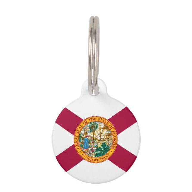 Médaillon Pour Animaux Drapeau d'état de la Floride (Dos)