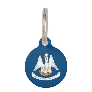 Médaillon Pour Animaux Drapeau d'état de la Louisiane