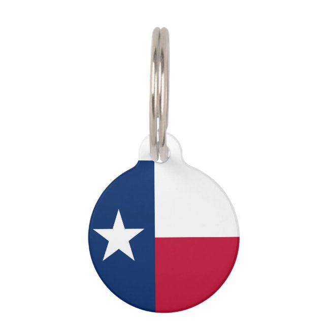 Médaillon Pour Animaux Drapeau d'état du Texas (Dos)