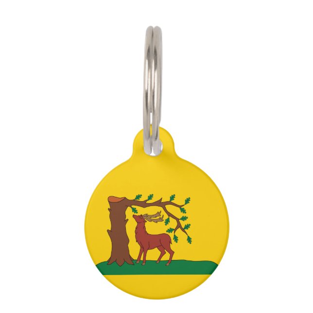 Médaillon Pour Animaux Drapeau du comté historique de Berkshire Pet ID ba (Dos)