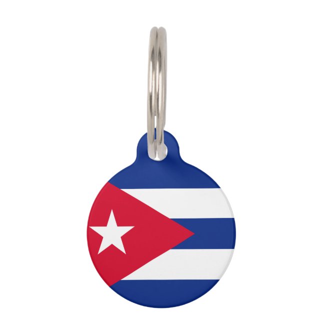 Médaillon Pour Animaux Drapeau du Cuba (Dos)