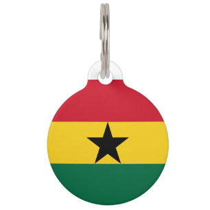 Médaillon Pour Animaux Drapeau du Ghana