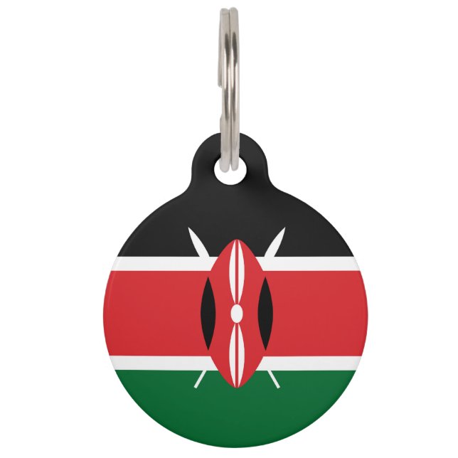 Médaillon Pour Animaux Drapeau du Kenya (Devant)