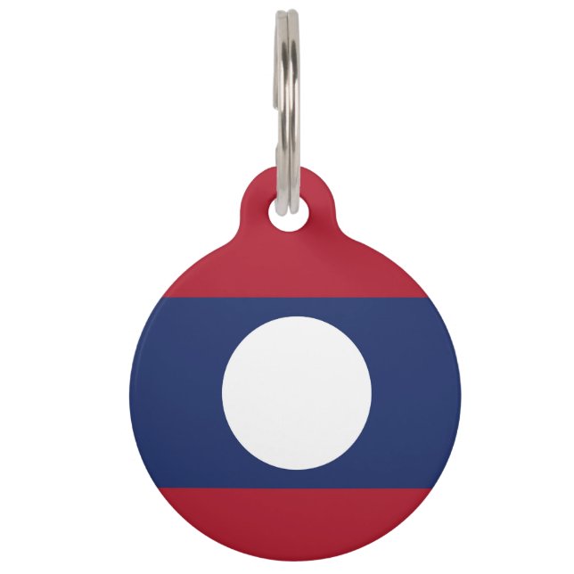 Médaillon Pour Animaux Drapeau du Laos (Devant)