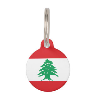 Médaillon Pour Animaux Drapeau du Liban