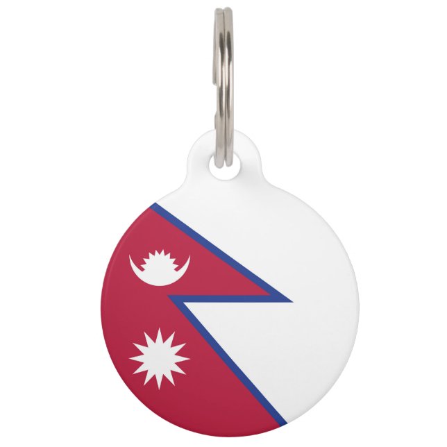 Médaillon Pour Animaux Drapeau du Népal (Devant)