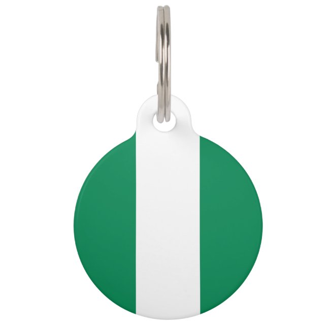 Médaillon Pour Animaux Drapeau du Nigéria (Dos)