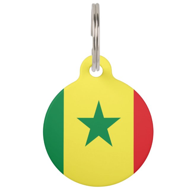 Médaillon Pour Animaux drapeau du Sénégal-blason (Devant)