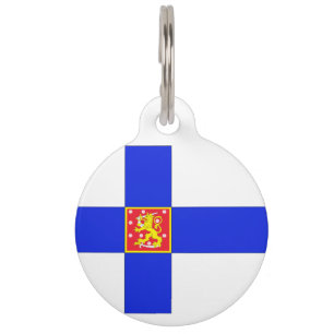 Médaillon Pour Animaux Drapeau finlandais- blason