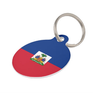 Médaillon Pour Animaux Drapeau Haïti
