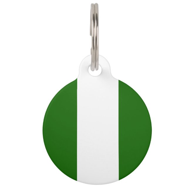 Médaillon Pour Animaux Drapeau nigérian-blason (Devant)