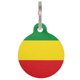 Médaillon Pour Animaux Drapeau rastafari éthiopien Rasta