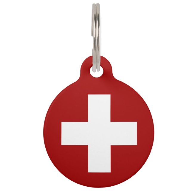Médaillon Pour Animaux Drapeau suisse- blason (Devant)