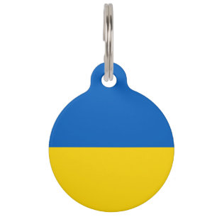 Médaillon Pour Animaux Drapeau ukrainien