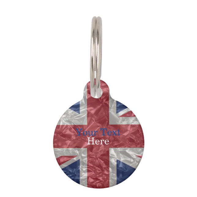 Médaillon Pour Animaux Drapeau Union Jack - Crinké (Devant)