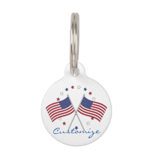 Médaillon Pour Animaux Drapeaux américains Thunder_Cove patriotique 4