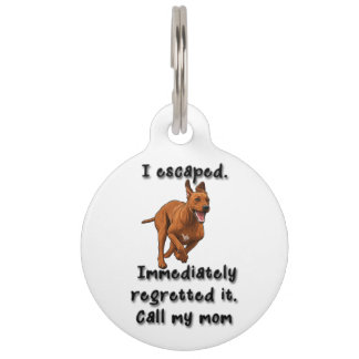 Médaillon Pour Animaux Drôle de collier pour Ridgeback rhodésien – J'ai r