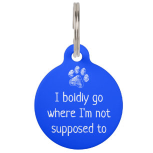 Médaillon Pour Animaux Drôle mignon chien animal de compagnie - Customisé