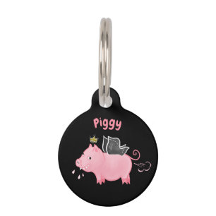 Médaillon Pour Animaux Drôle Pig Fairy Cartoon - Joli Flying Pig Magie