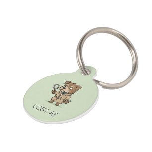 Médaillon Pour Animaux Drôle Tag D'identification De Chien Nerd Mignon Pe
