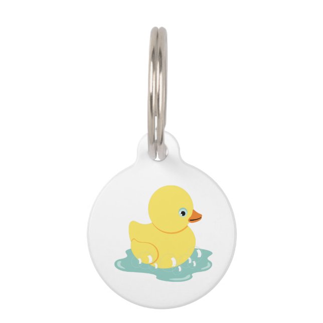 Médaillon Pour Animaux Duckie en caoutchouc (Devant)