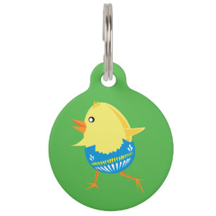 Médaillon Pour Animaux Easter Chick - étiquettes personnalisées