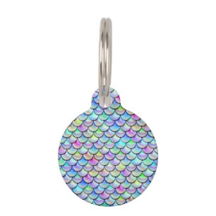 Médaillon Pour Animaux Échelles de sirène de bulle d'arc-en-ciel de Fal