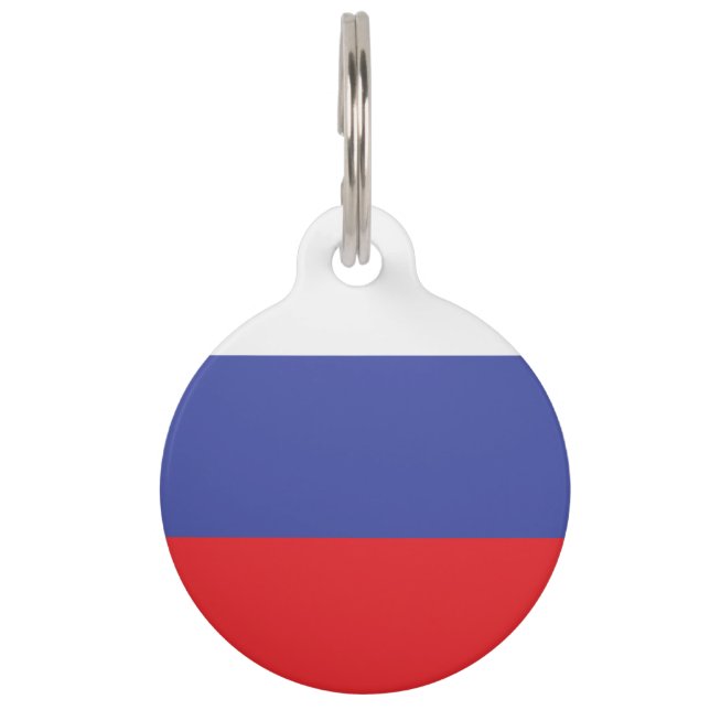 Médaillon Pour Animaux Emblème du drapeau russe (Devant)