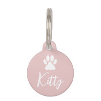 Empreinte de patte de chat minimal simple avec num