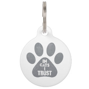 Médaillon Pour Animaux En chat je fais confiance