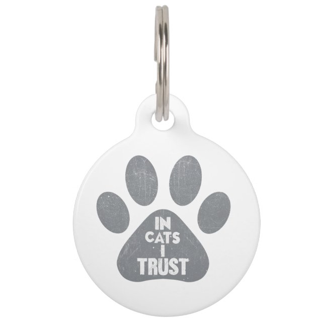 Médaillon Pour Animaux En chat je fais confiance (Devant)