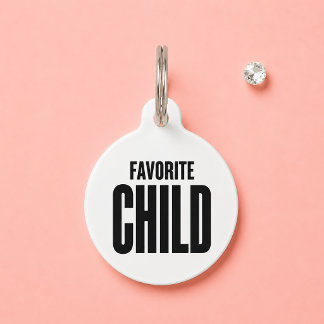 Médaillon Pour Animaux Enfant préféré Drôle Blanc Nom personnalisé Chien