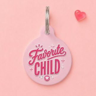 Médaillon Pour Animaux Enfant préféré Mignon Rose Personnalisé Chien Chat