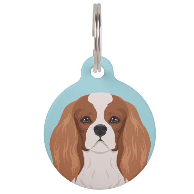 Médaillon Pour Animaux Épagneul cavalier du Roi Charles (Devant)