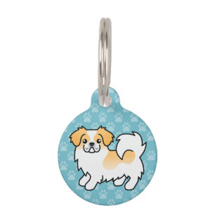 Médaillon Pour Animaux Épagneul tibétain parti-color fauve Chien de dessi