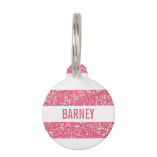 Médaillon Pour Animaux Épingle Parties scintillant Look Stripes Chien bal