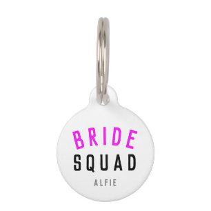 Médaillon Pour Animaux Équipe de mariées   Bridesmaid Chaud Rose Bachelor