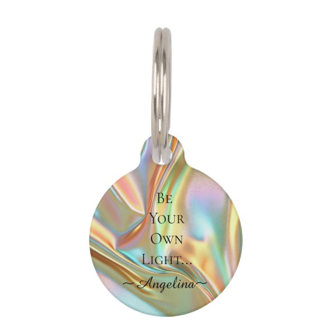Médaillon Pour Animaux Esthétique holographique (Devant)