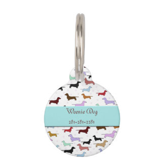 Médaillon Pour Animaux Étiquette colorée de nom d'animal domestique de