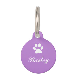 Médaillon Pour Animaux Étiquette d'animal familier d'empreinte de patte