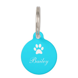 Médaillon Pour Animaux Étiquette d'animal familier d'empreinte de patte