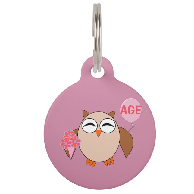 Médaillon Pour Animaux Étiquette de chien d'anniversaire (Devant)