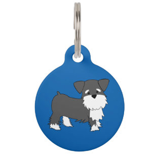 Médaillon Pour Animaux Étiquette de chien personnalisable de Schnauzer
