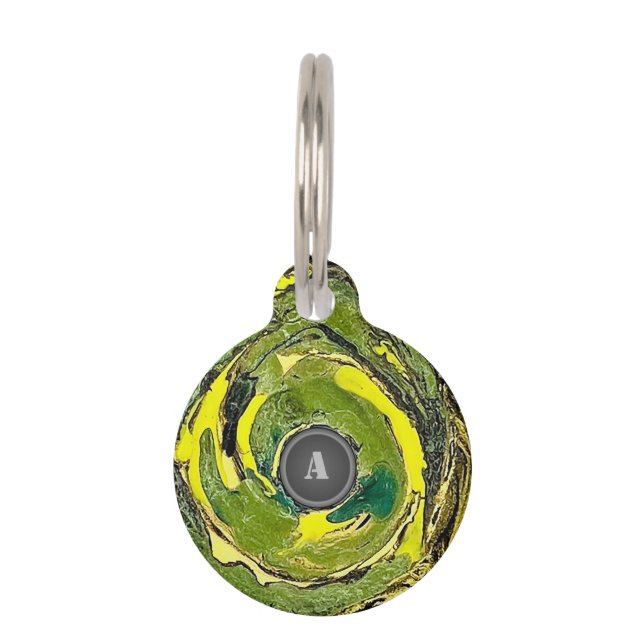 Médaillon Pour Animaux Étiquette de compagnie camouflage monogramme (Devant)