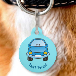 Médaillon Pour Animaux Étiquette de compagnon de voiture de dessin animé