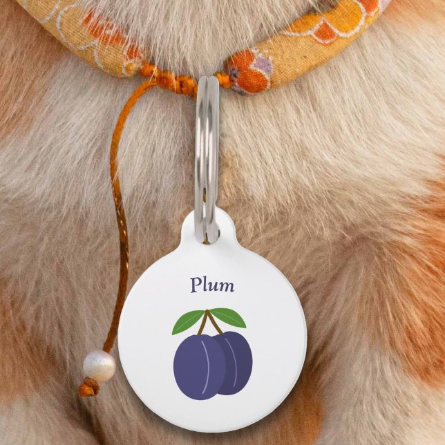Médaillon Pour Animaux Étiquette de la maman (Plum Pet Tag)