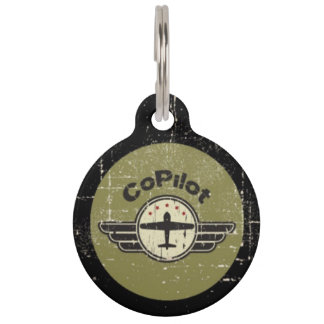 Médaillon Pour Animaux Étiquette d'ID d'animal de compagnie du copilote