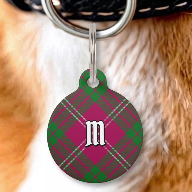 Médaillon Pour Animaux Étiquette d'identification Clan Crawford Tartan (Créateur téléchargé)